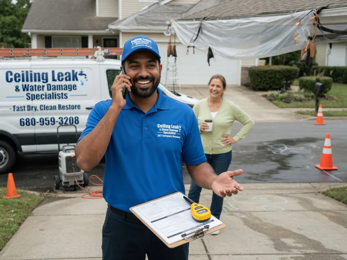 Ceiling Leak Cleanup Mystic, IA FAQs